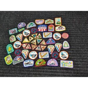 Vintage 1990s Girl Scouts Brownie Fun Patch Lot 40+ Event Activity Badges Set